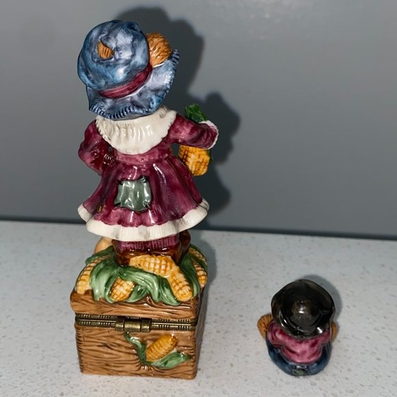 Vintage 1999 Boyds Bear THANKSGIVING Trinket Box - Picture 5 of 9